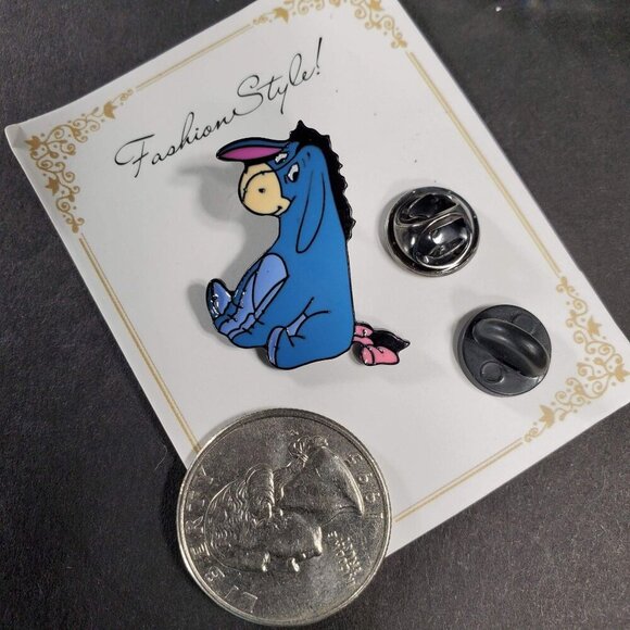 Eeyore Donkey Lapel Pin Winnie Pooh Badge Brooch Accessories Jewelry Gift Pin - Picture 3 of 5